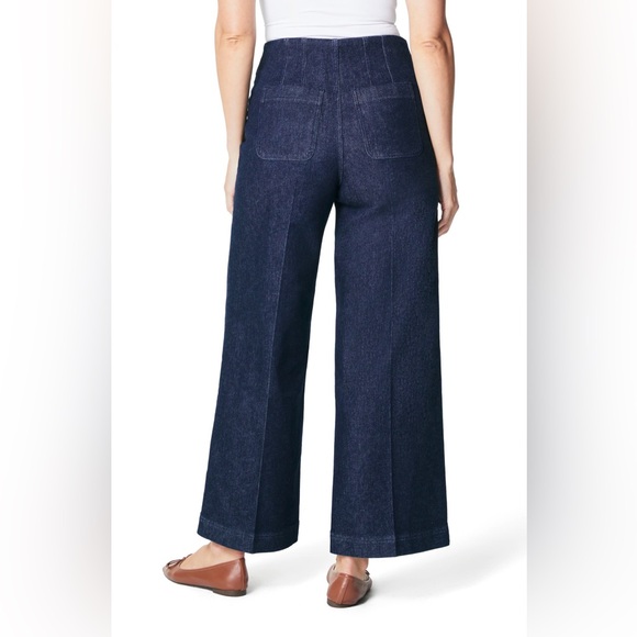 Spanx Women’s Zero Waistband Crop Wide Leg Jeans size Medium - Picture 2 of 8